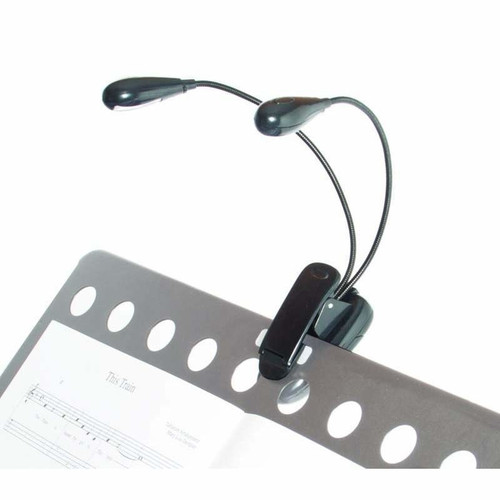 MUSIC STAND LIGHT DUAL 2 LED AMS