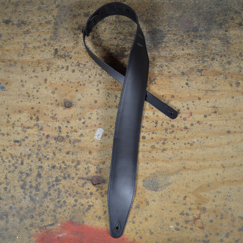 Colonial Leather Guitar Strap 3.5" Foam Padded - Black
