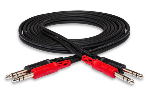 HOSA CSS-202 Stereo Interconnect Dual Cable 1/4 in TRS to Same 2m