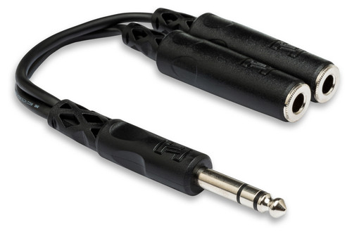 HOSA YPP-118 Y Cable 1/4 in TRS to Dual 1/4 in TRSF