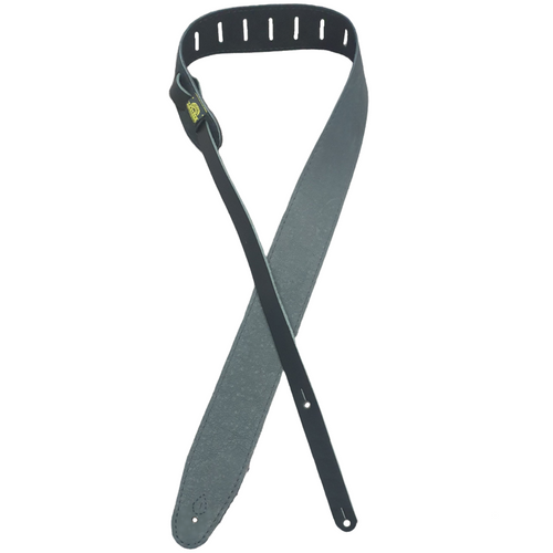 Colonial Leather Sueded Black Relic Soft Leather Guitar Strap