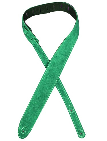GUITAR STRAP DOUBLE SUEDE JADE Colonial Leather
