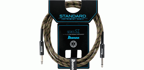 GUITAR CABLE 20' BRAIDED CAMOUFLAGE GREE Ibanez