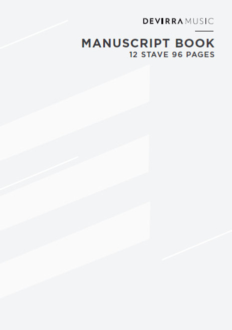Devirra Music Manuscript Book – 12 Stave, 96 Pages, Spiral Bound