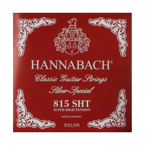 Hannabach Classical Guitar String Set “Silver Special” (815) Red, super high.