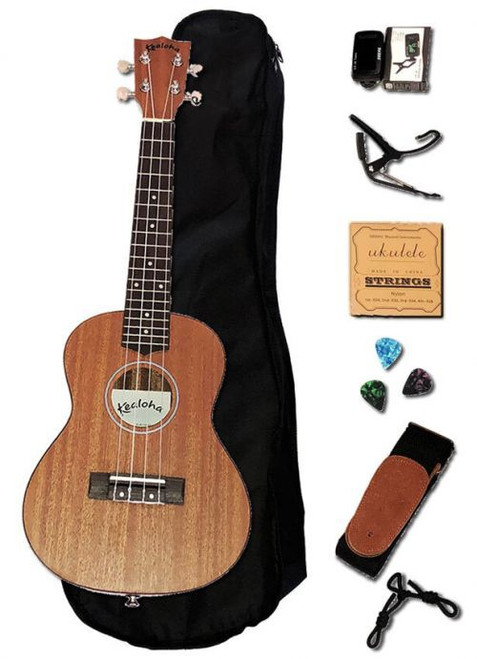 KeAloha KUK23PNT BU Series Concert Complete Ukulele Package