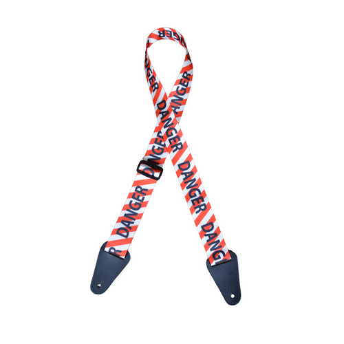 Colonial Leather Danger Printed Webbing Guitar Strap