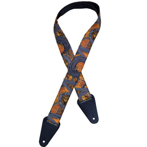 Aboriginal Art Guitar Strap – Bush Plum Gold