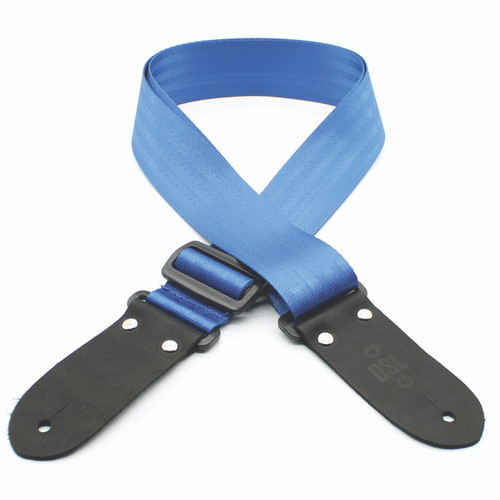 SB20-BLUE Classic Seat Belt Webbing Guitar Strap - Blue DSL STRAPS