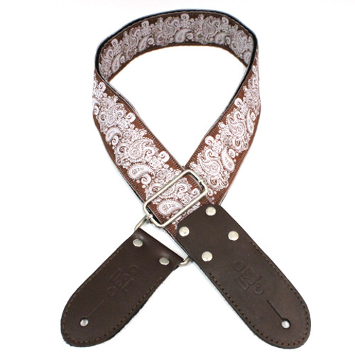 GUITAR STRAP JACQUARD WEAVING BROWN DSL STRAPS