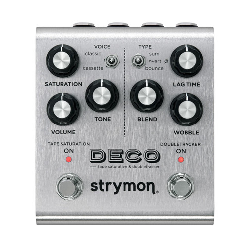 Strymon Deco Tape Saturation & Double-Tracker Effects Pedal - front panel