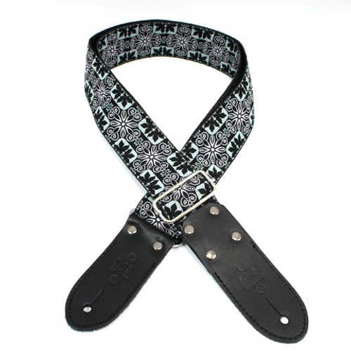 Jacquard Weaving FIL-WHITE Guitar Strap DSL STRAPS