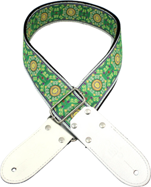 DSL Straps Jacquard Weaving SAL-GREEN Guitar Strap