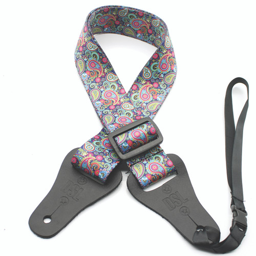 DSL POLY-PAIS-PURPLE Ukulele Strap - Paisley Purple