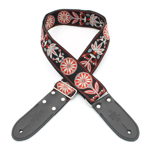 Jacquard Weaving FAIR-RED Guitar Strap DSL STRAPS