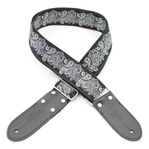 DSL Straps JAC20 Jacquard Weaving Guitar Strap Paisley Black