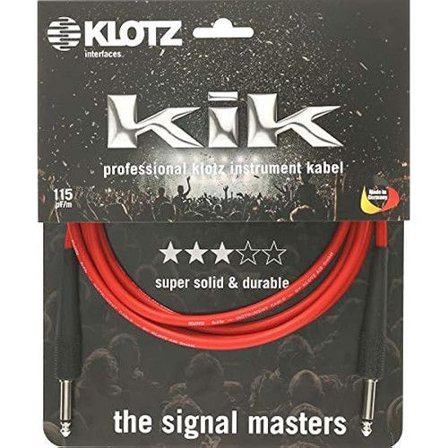 Guitar Lead Professional 20' (6m) Kik-Red : Klotz