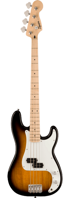 Squier Sonic Precision Bass w/ White Pickguard - 2 Color Sunburst