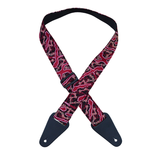 Colonial Leather Aboriginal Art Guitar Strap – Yellow Bush Plum