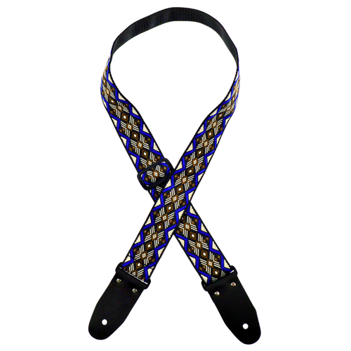 Jacquard Webbing Guitar Strap - Brown Triangles RSJ-28