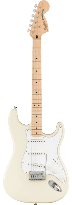 Squier Affinity Series Stratocaster Electric Guitar - Olympic White Front