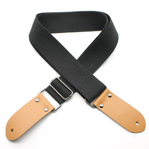 GUITAR STRAP COTTON BLACK DSL STRAPS