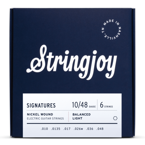 Stringjoy Signatures Balanced Light Gauge Nickel Wound Electric Guitar Strings 10-48