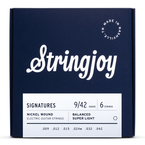 Stringjoy Signatures Balanced Super Light Gauge Nickel Wound Electric Guitar Strings 9-42