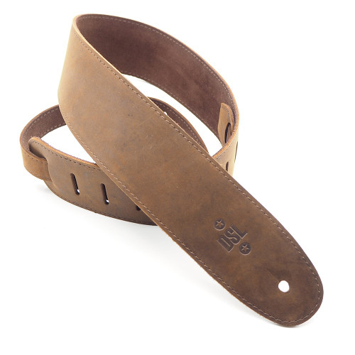 DSL Suede Leather Guitar Strap - Brown