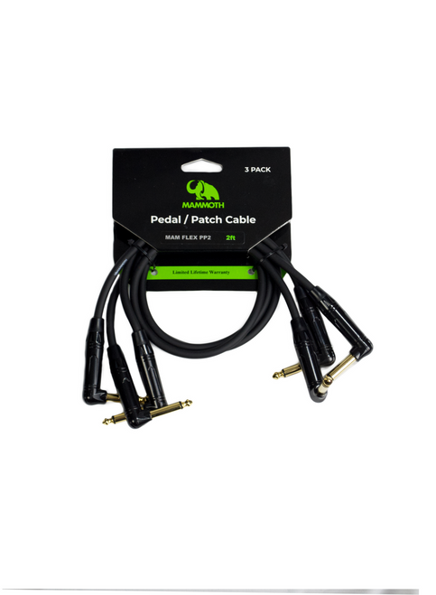 Mammoth FLEX PP2 Pedal Patch Cables 2ft - 3 Pack