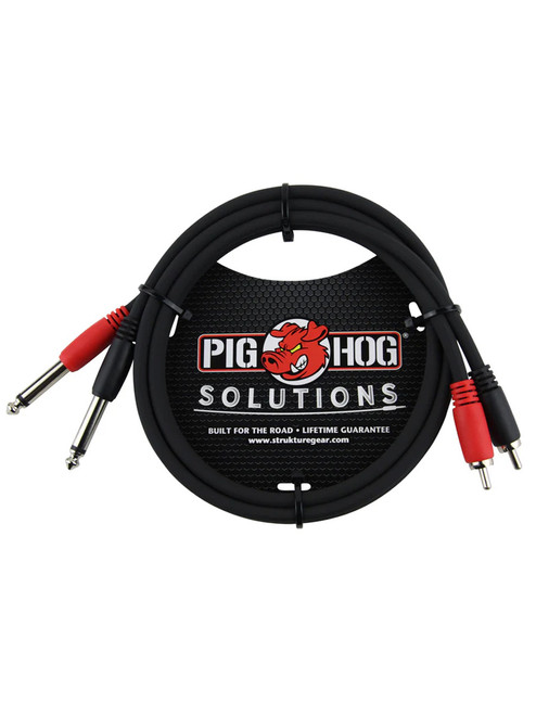 Pig Hog 3ft RCA to 1/4″ Dual Cable – Heavy-Duty Audio Connectivity Pig Hog 3ft RCA to 1/4″ Dual Cable – Heavy-Duty Audio Connectivity