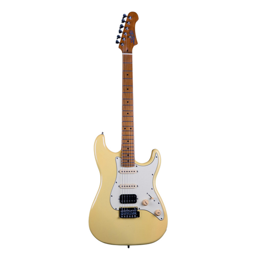 Jet HSS Electric Guitar Roasted Maple Neck - Vintage Yellow