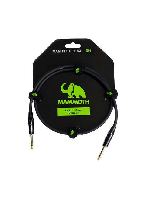 Mammoth High-Grade Balanced TRS to TRS Cable – 3ft