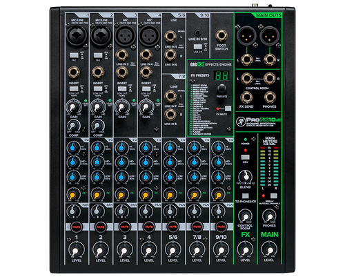Mackie ProFX10v3 – 10-Channel Professional Mixer with USB & Effects Mackie ProFX10v3 – 10-Channel Professional Mixer with USB & Effects