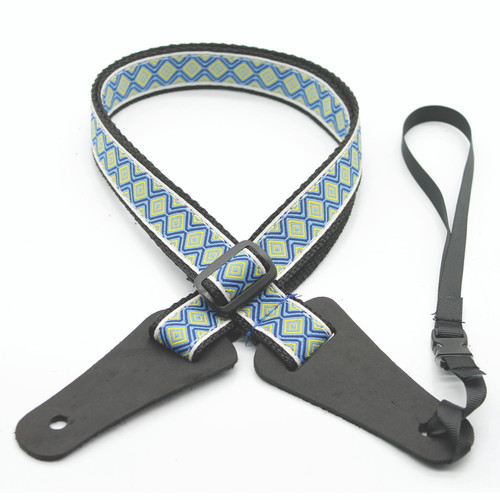 DSL Poly Weaving Ukulele Strap - Tile Blue DSL Poly Weaving Ukulele Strap - Tile Blue