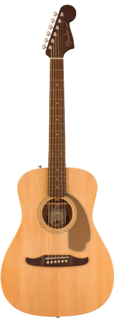 Fender California Standard Redondo Acoustic Guitar in Natural gloss finish with dreadnought body, spruce top, sapele back and sides, and walnut fingerboard.