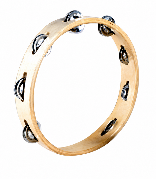 Mano Percussion 10" Non-Tunable Wooden Tambourine