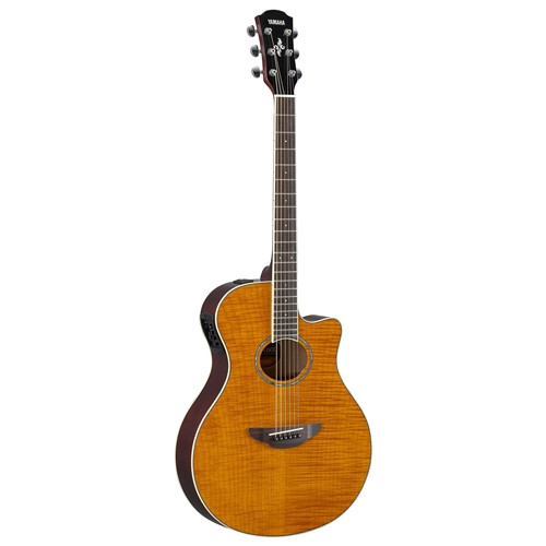 Yamaha APX600FM Thin Line Acoustic-Electric Guitar - Flamed Maple Amber