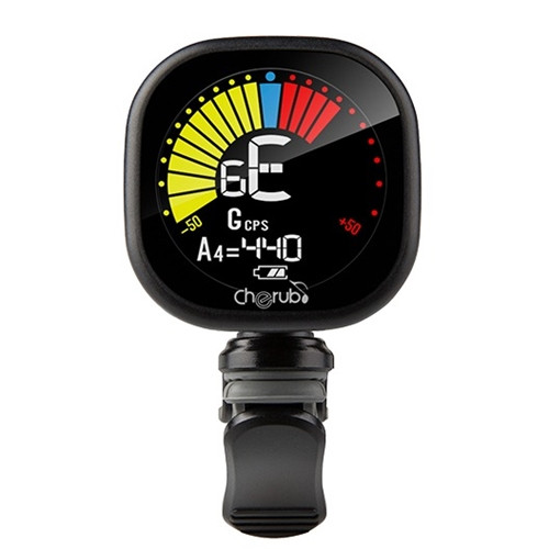 Cherub clip on tuner rechargeable, USB C guitar tuner, chromatic tuner clip on