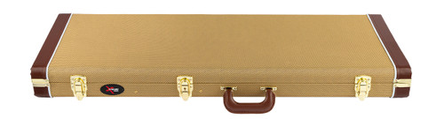 XTREME tweed hard case Strat Tele rectangular front view closed