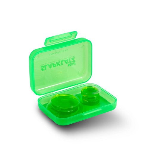 Green reusable drum gel dampeners with carry case
