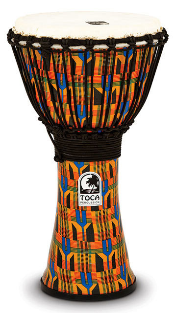 Toca Freestyle 2 Series 10 Inch Djembe Kente Cloth