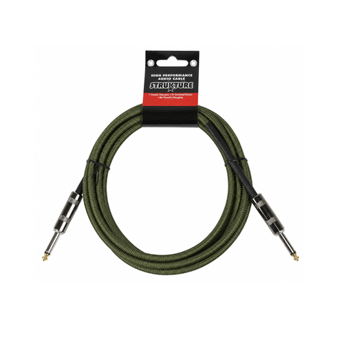 Strukture SC10MG Woven Instrument Cable 10ft - Military Green