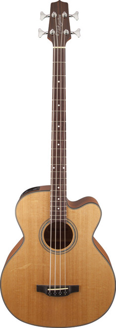 Takamine GB30CE acoustic-electric bass guitar in Natural Gloss with solid spruce top, NEX body and TK-40B preamp.