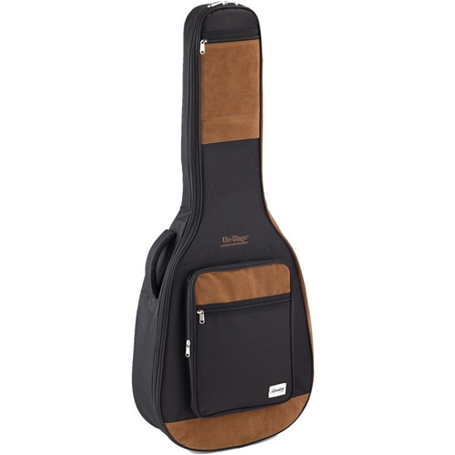 On Stage Adventure Series Acoustic Guitar Gig Bag in Black/Brown