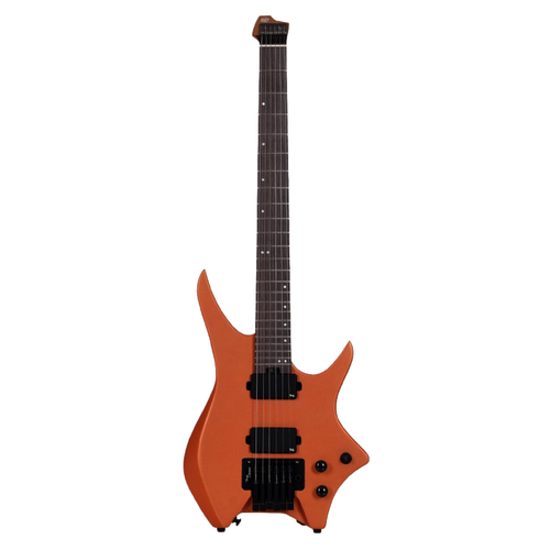 HILS HN5 headless electric guitar with roasted maple neck, mahogany body and Alchemy tremolo system.