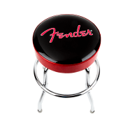 Fender Red Sparkle Logo Barstool 24" - Black/Red Sparkle