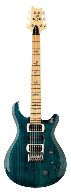 PRS SE Swamp Ash Special electric guitar in Iri Blue with swamp ash body, maple fingerboard and three-pickup configuration.