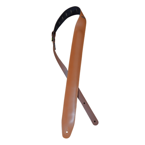 Colonial Leather Tan 2.5″ Foam Padded Leather Guitar Strap BAFP25