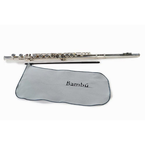 Bambú microfibre flute cleaning swab for removing moisture and residue from inside a flute using a cleaning rod.
